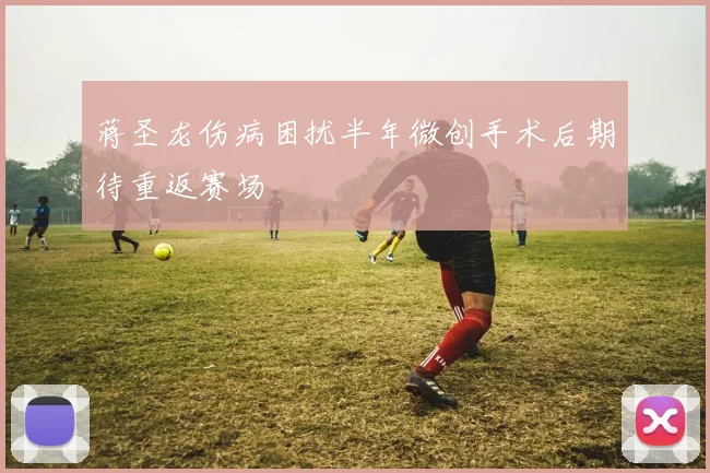 蒋圣龙伤病困扰半年微创手术后期待重返赛场